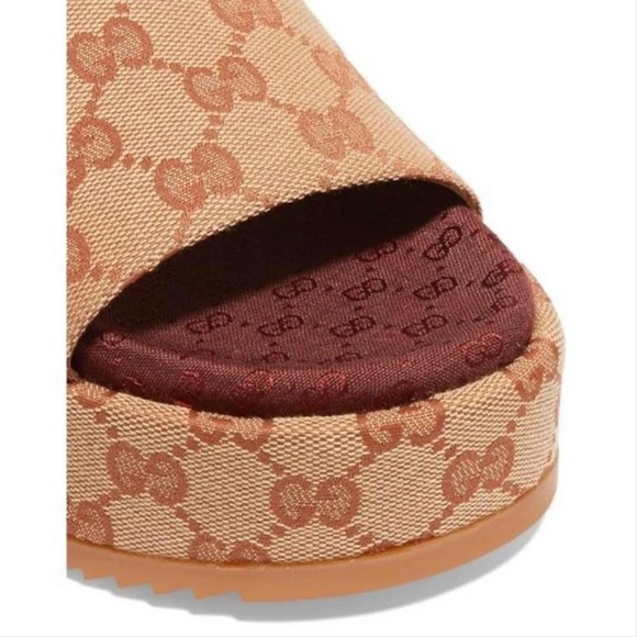 GUCCI Angelina GG logo platform slides - Picture 5 of 9